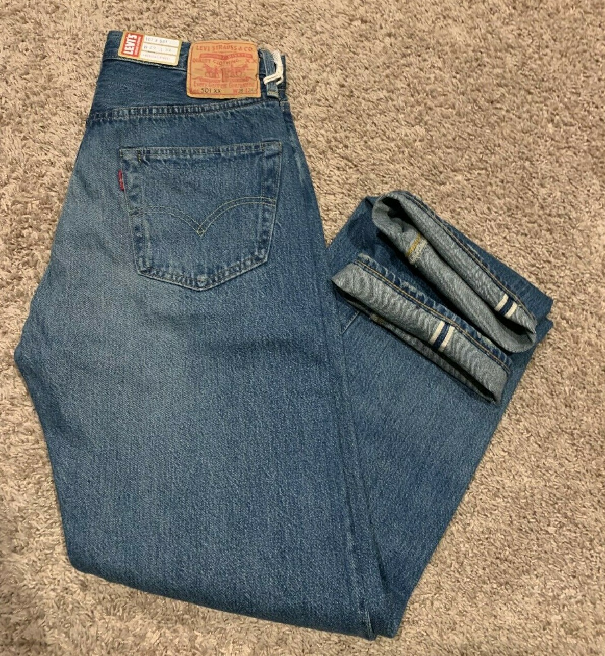 Levi's LVC 1955 501 XX Selvedge Jeans Made In Japan 29X34 NWT RT