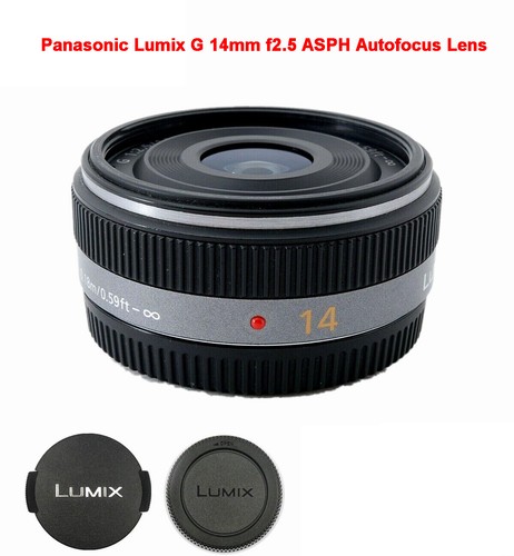 Panasonic Lumix G 14mm f2.5 ASPH Autofocus Lens Silver H-H014 W