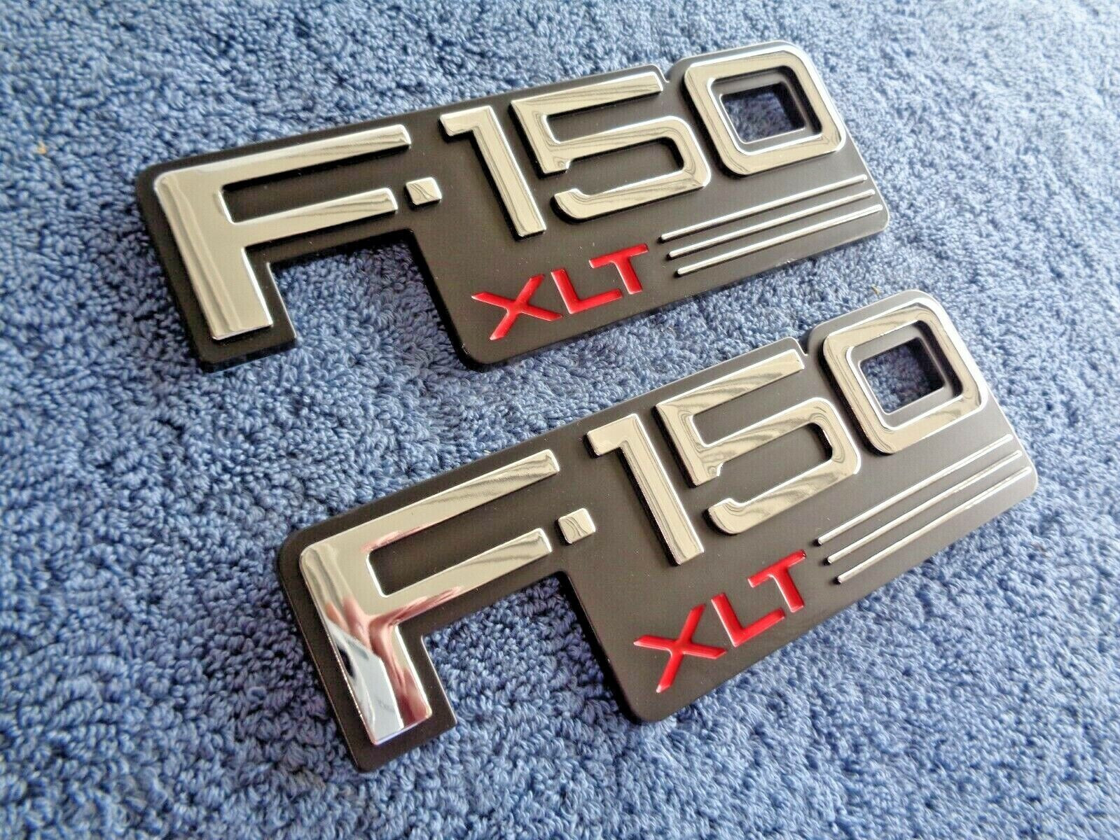 NEW 1992 1993 1994 1995 1996 FORD F-150 XLT FRONT FENDER EMBLEMS