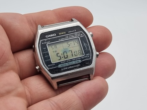 ⭐️ Vintage CASIO H101 MARLIN 80's DIGITAL WATCH 106 Stainless