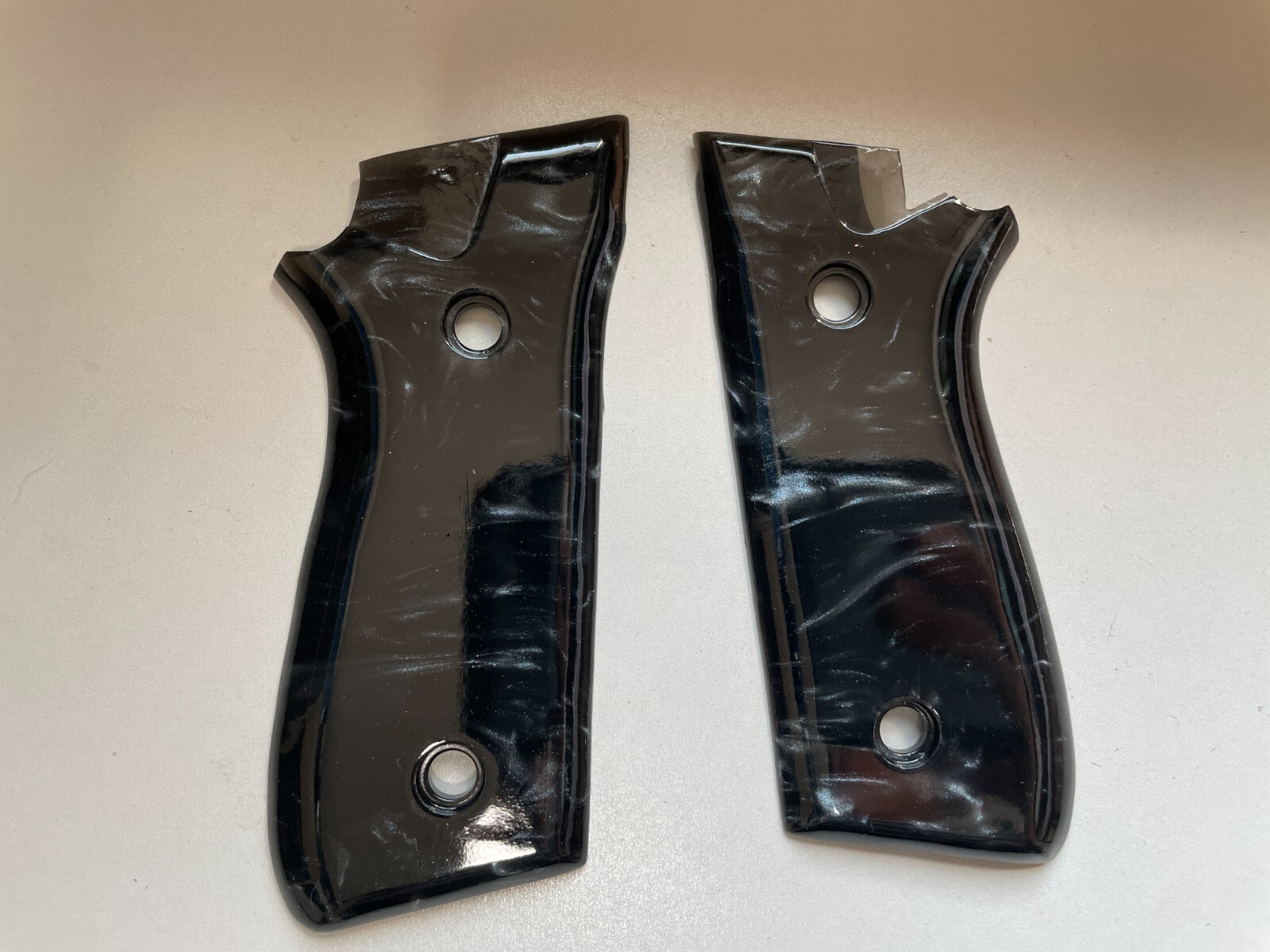 Black Pearl Resin Grips For Taurus Pt-92, Pt-99, Pt100, Pt101