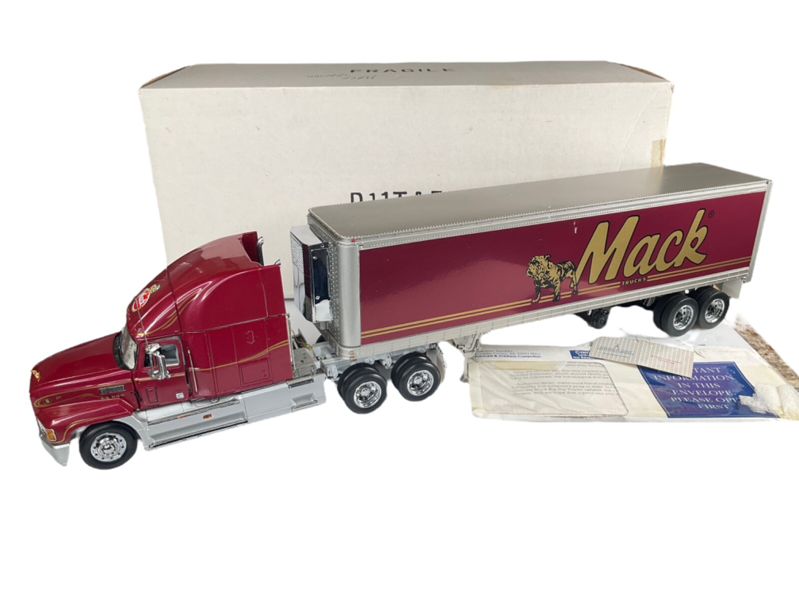 Franklin Mint 1993 MACK Elite CL 613 Tractor Trailer Semi Truck w