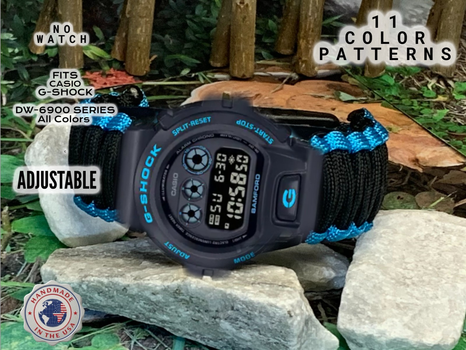 Casio G-Shock DW-6900 Series Adjustable Paracord Survival Watch