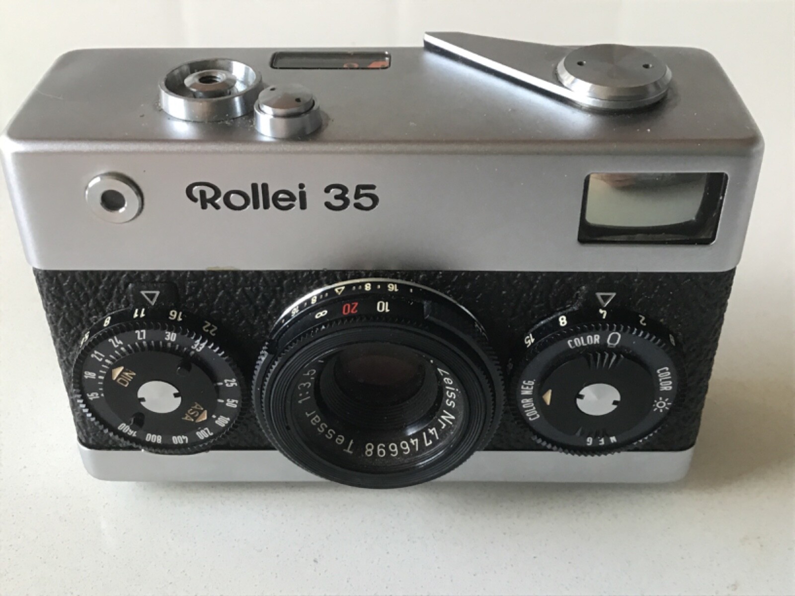 VINTAGE ROLLEI 35 HONEYWELL SILVER 35 MM CAMERA TESSAR 1:3.5 F=40