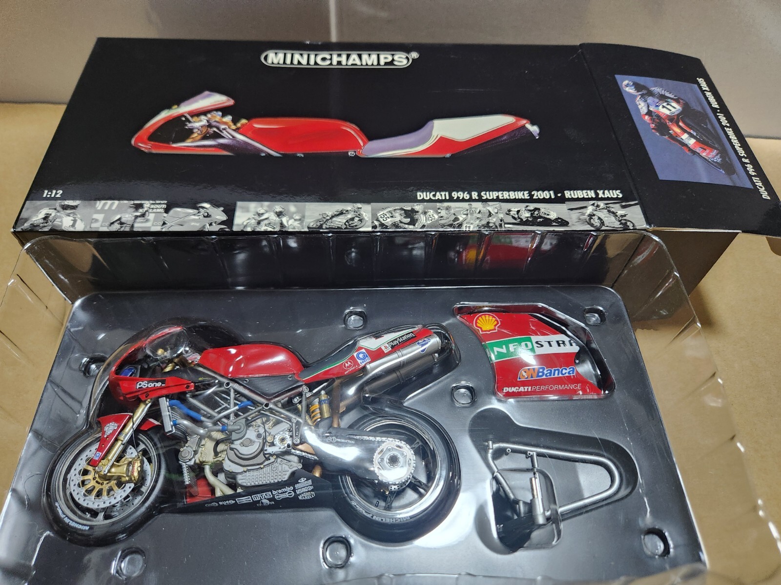 MINICHAMPS 122 011211 DUCATI 996 R SUPERBIKE 2001 RUBEN XAUS 1:12