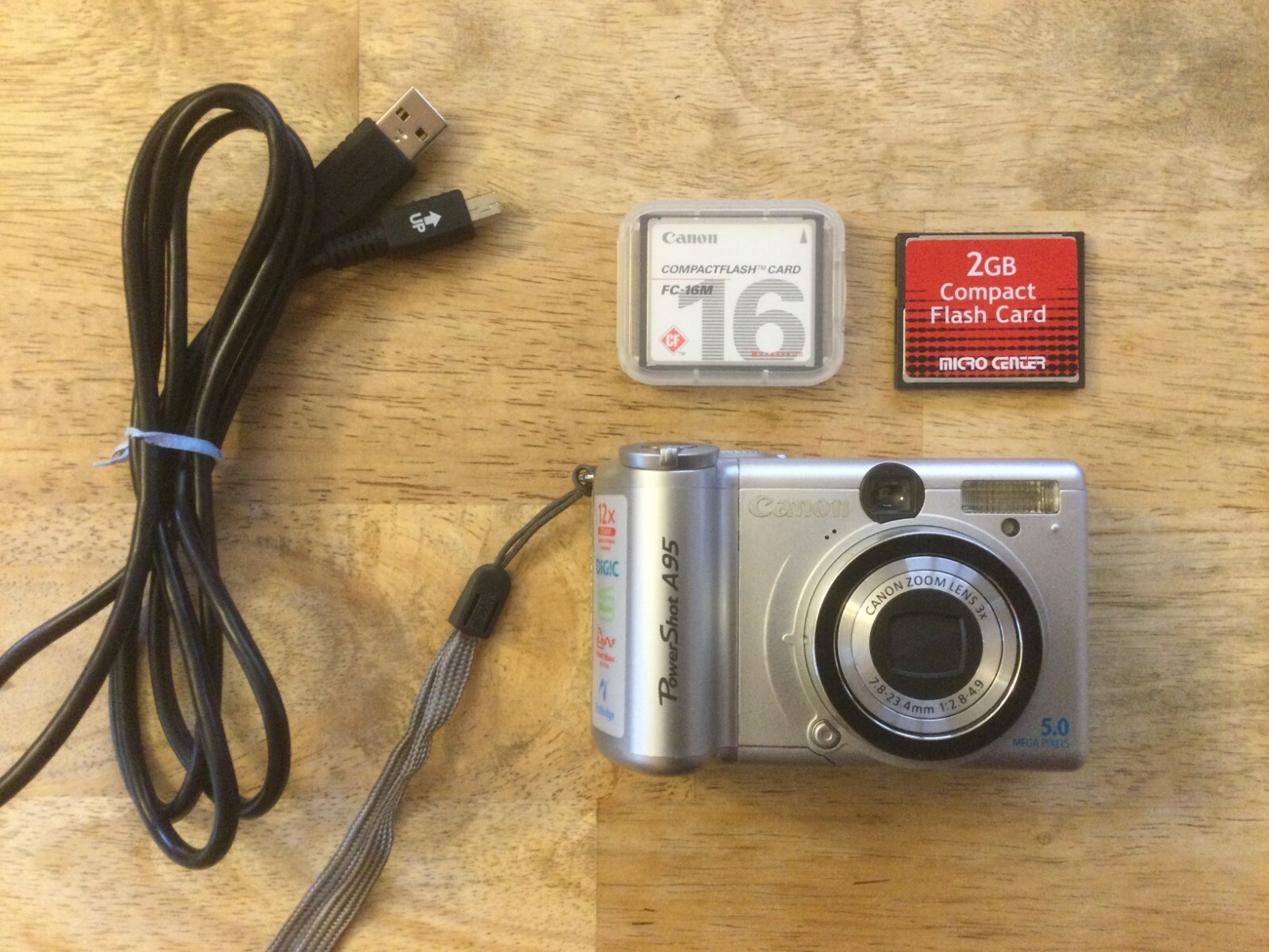 Canon Powershot A95 Digital Camera (w/cards and cable) | eBay