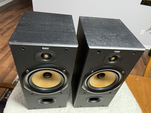B&W Bowers & Wilkins DM602 Home Theater Bookshelf Speakers Black