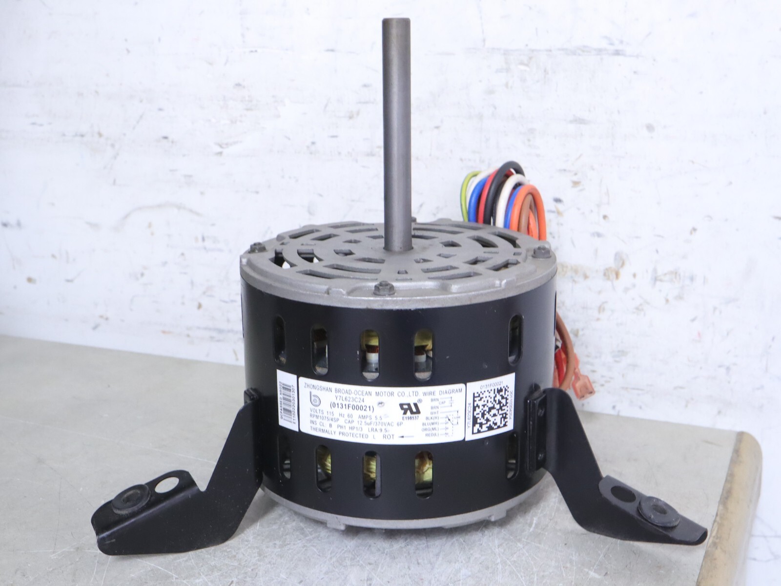 Zhongshan Broad-Ocean Y7L623C24 Blower Motor 0131F00021 1/3HP 115V