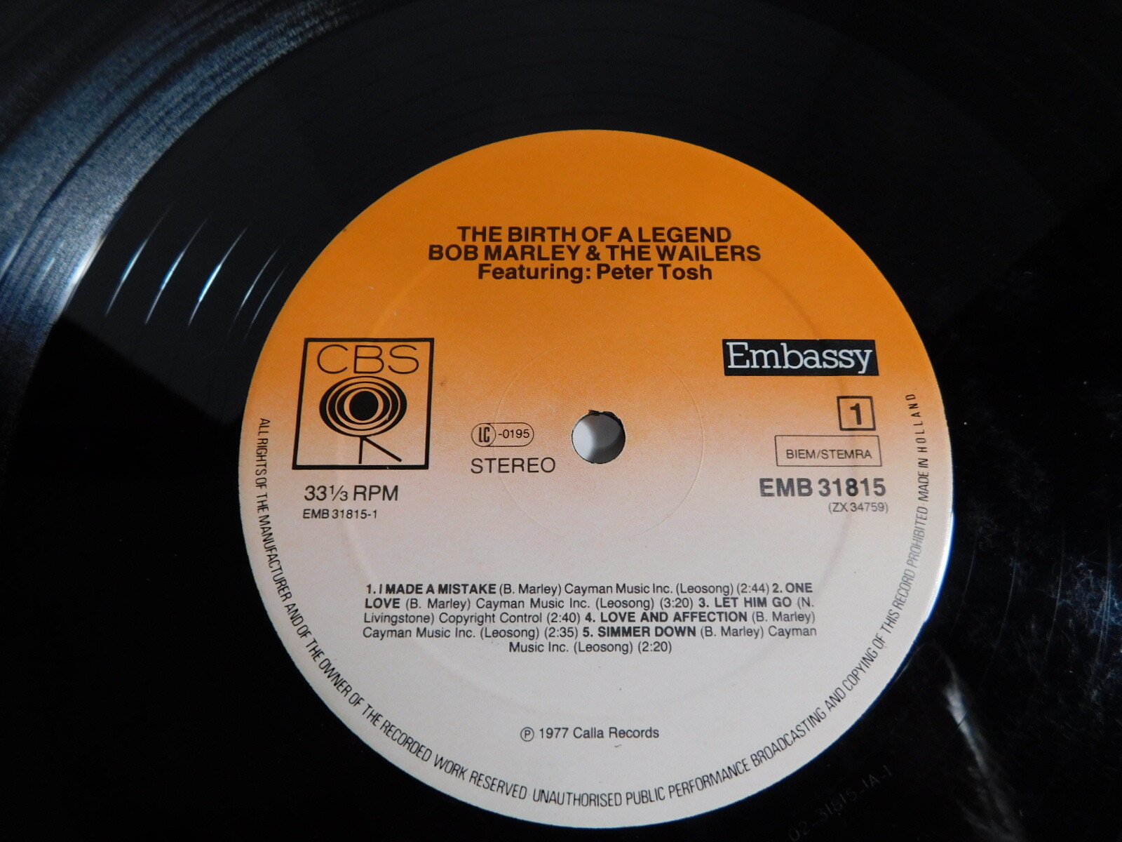 Bob Marley & The Wailers Peter Tosh – The Birth Of A Legend LP