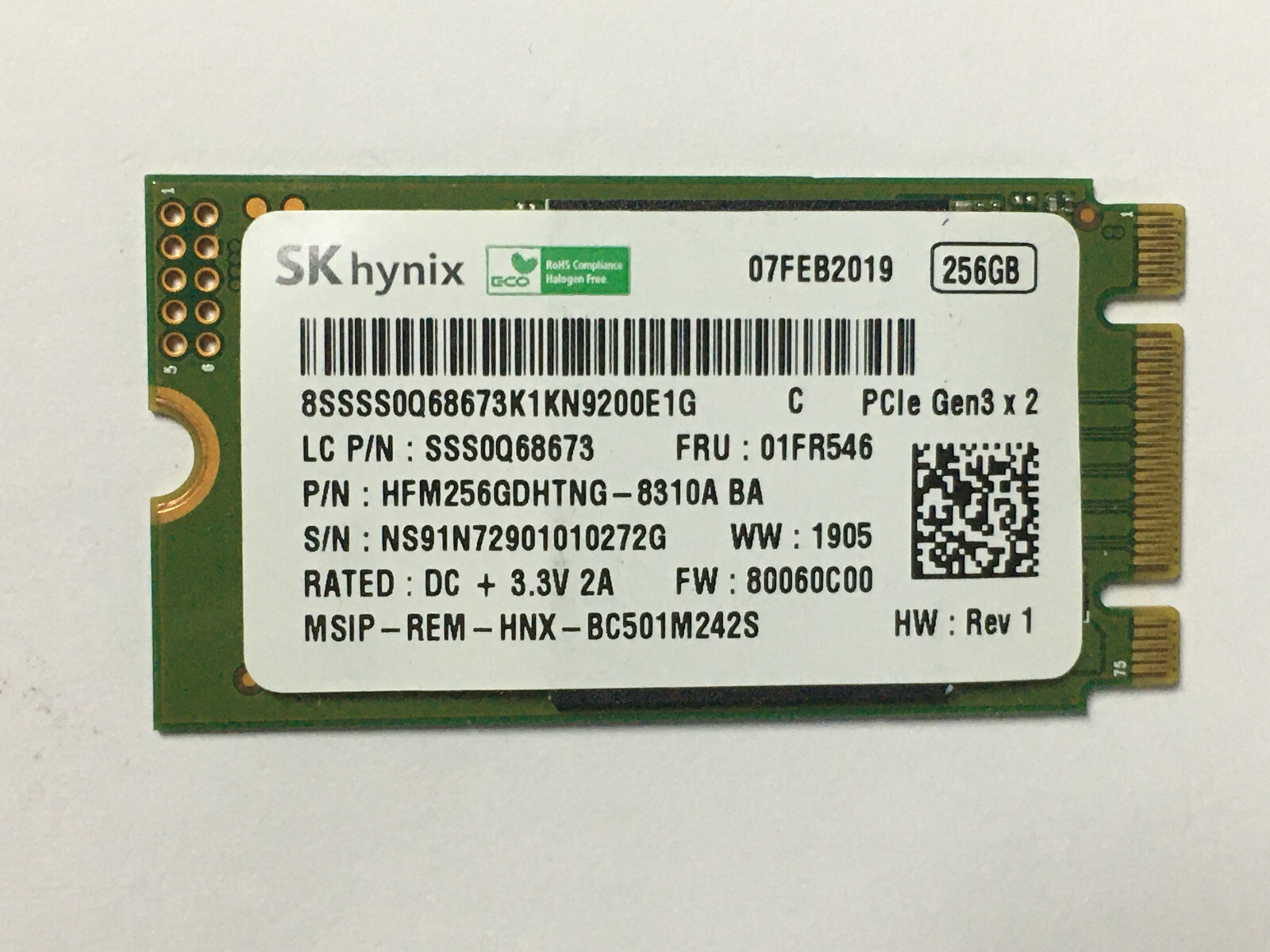 も*ふ様 SKhynix hfm256gdjtng 8310a BA (10枚) Hynix HFM256GDJTNG