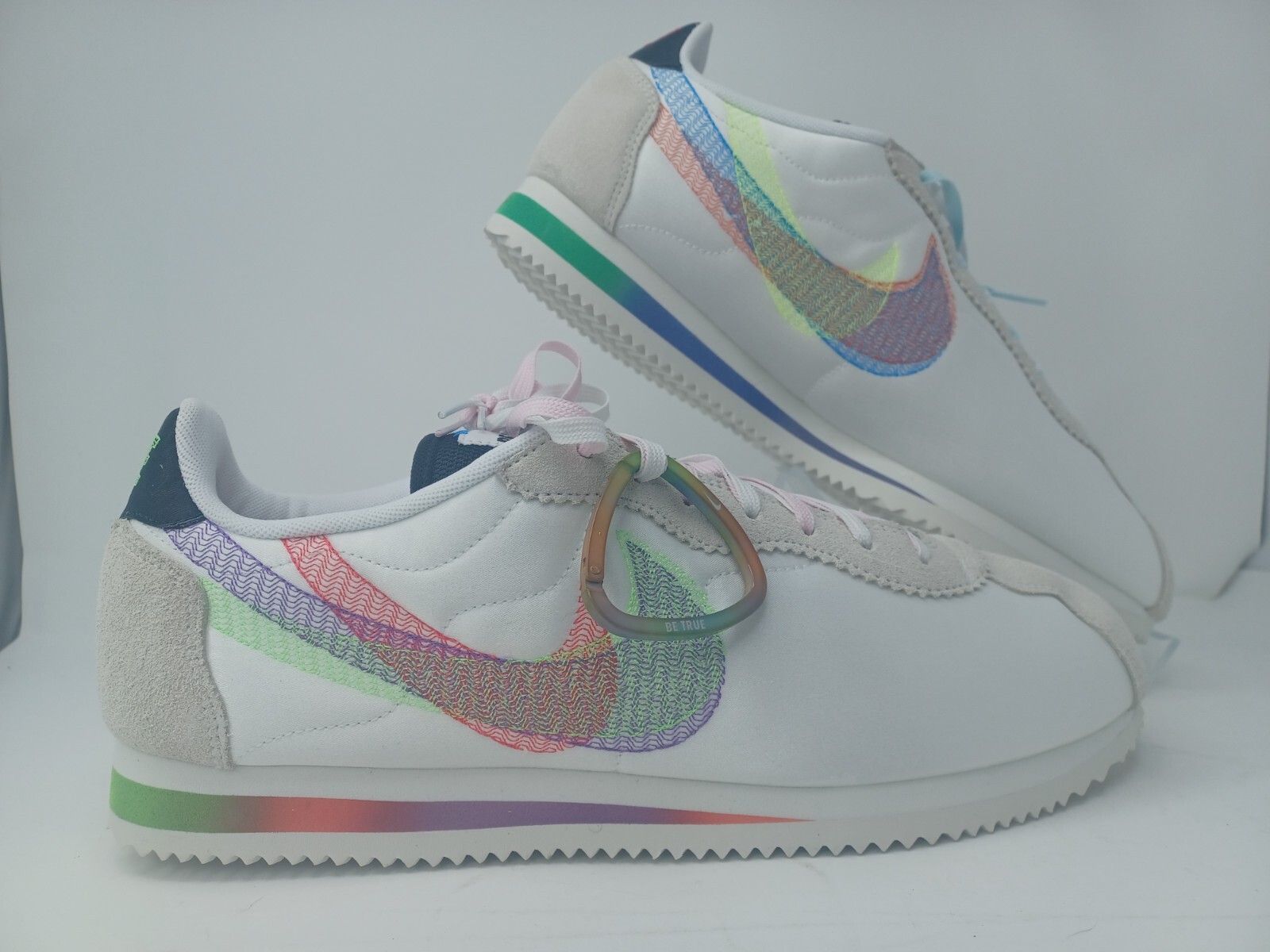 NEW Nike Cortez Be True 2022 DR5491 100 Rainbow White Unisex 12 M