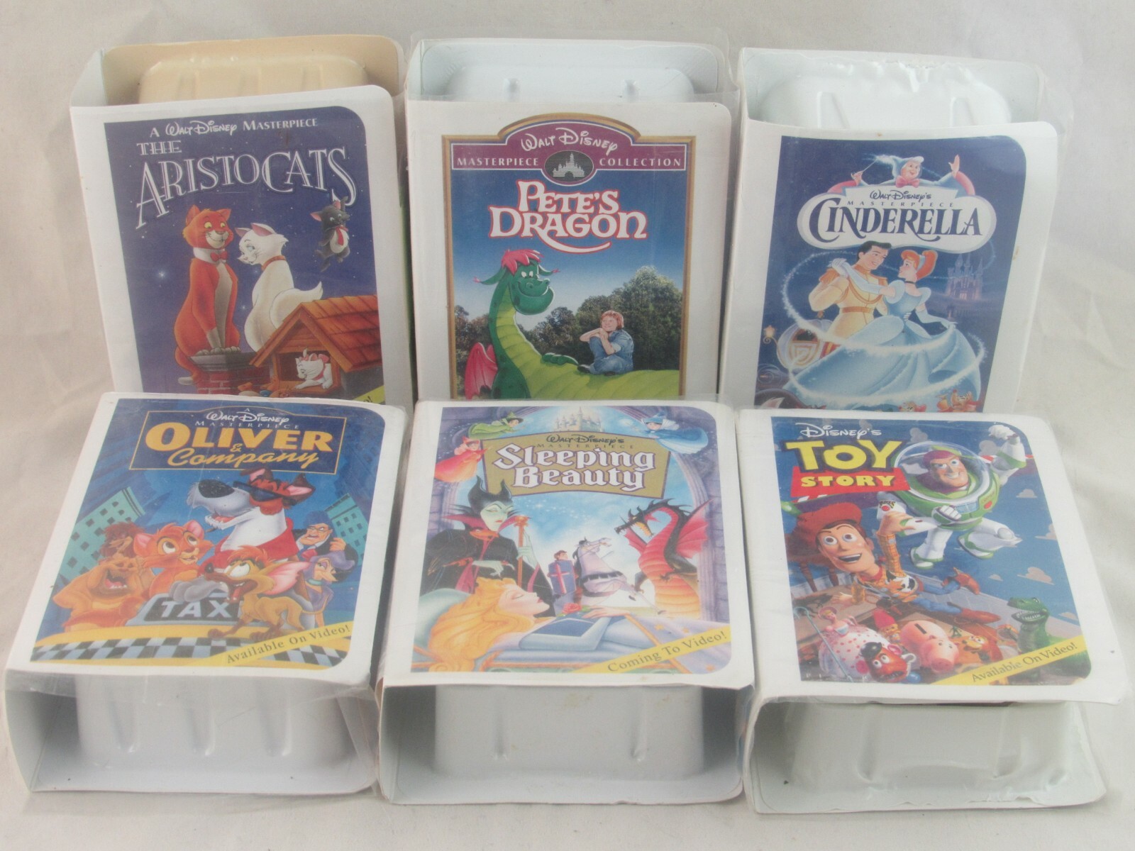 Walt Disney Masterpiece Collection VHS Toy Figures Lot of 6 Happy