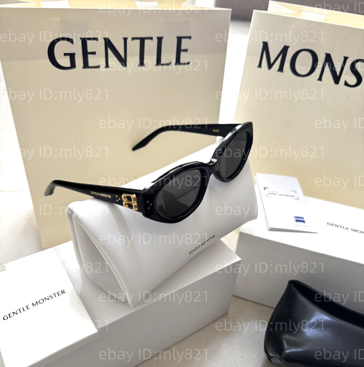 GentleMonster Duns 01 Sunglasses Black Frame Black Lenses | eBay