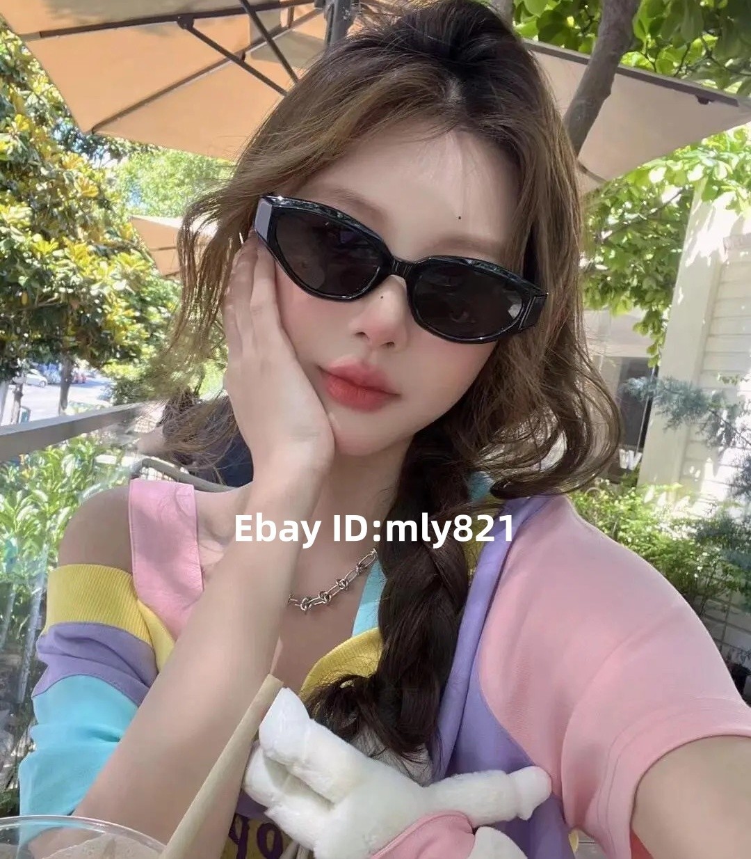 GentleMonster Sunglasses Jennie - Fish Tail 01 Black Frame Black