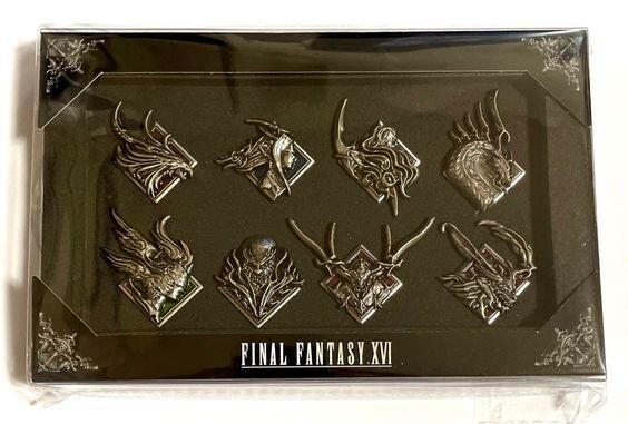 Final Fantasy XVI Metal Pins Collection Ifrit Phenix Shiva Titan