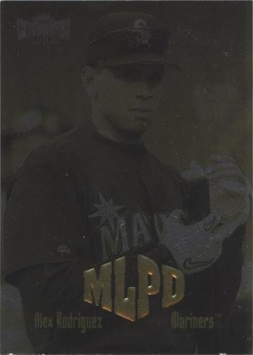 1997 Fleer Skybox Magnetic Field Alex Rodriguez Metal Universe #9