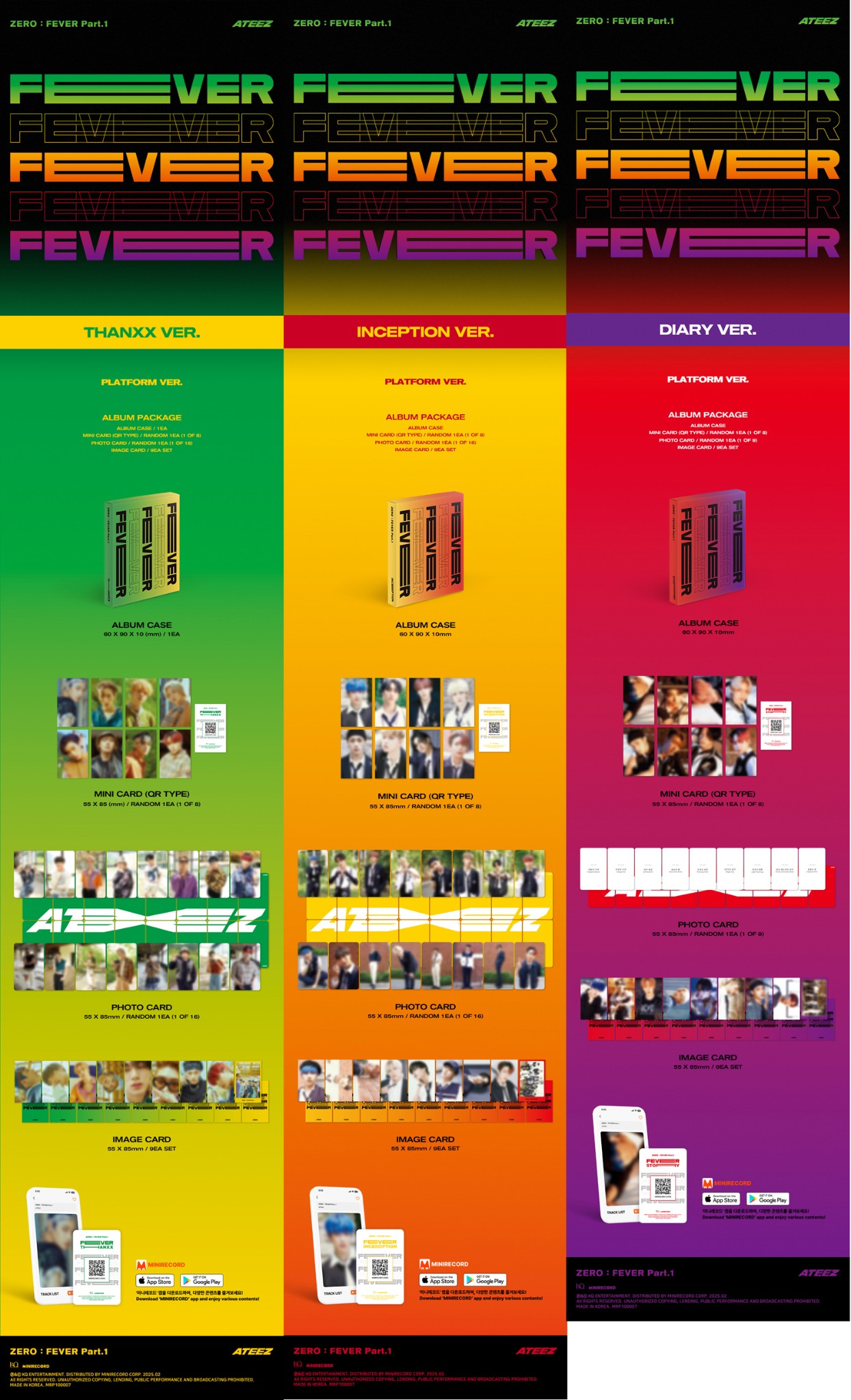 ATEEZ ZERO : FEVER Part.1 Platform ver QR+Photocard+Etc+Tracking