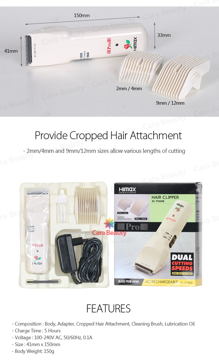 HIMAX Rose Professional Hair Clipper CL-7000K / Blade from Japan