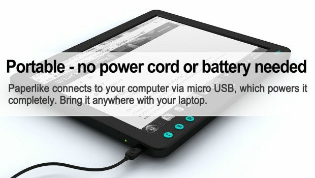 世界初の目を痛めずにPCの作業を可能にする13.3インチ電子ペーパー製