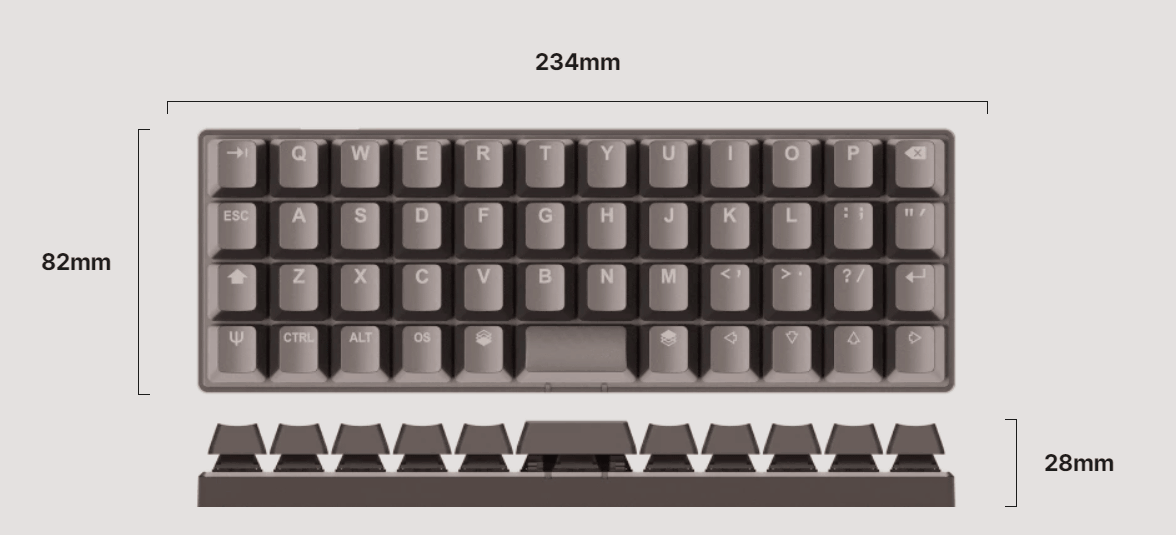コンパクト＆直交配列でキー割り当ての変更やマウスコントロールにも