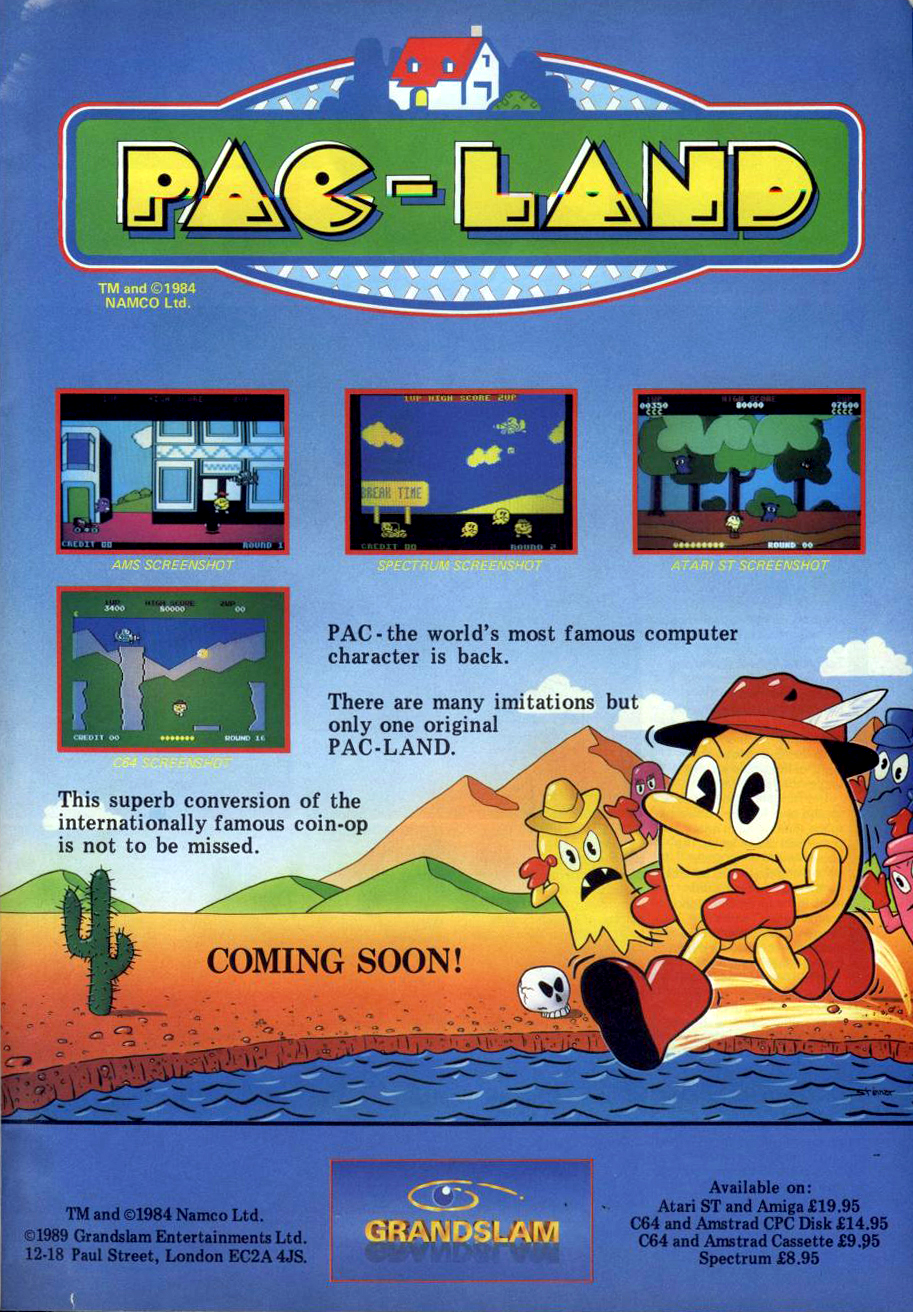 Pac-Land | Videogames advert in the late 80's (Arcade/Amiga
