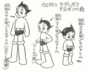 アトムの容姿、小柄だったりスマートだったり… 直筆原稿などで歴史紹介