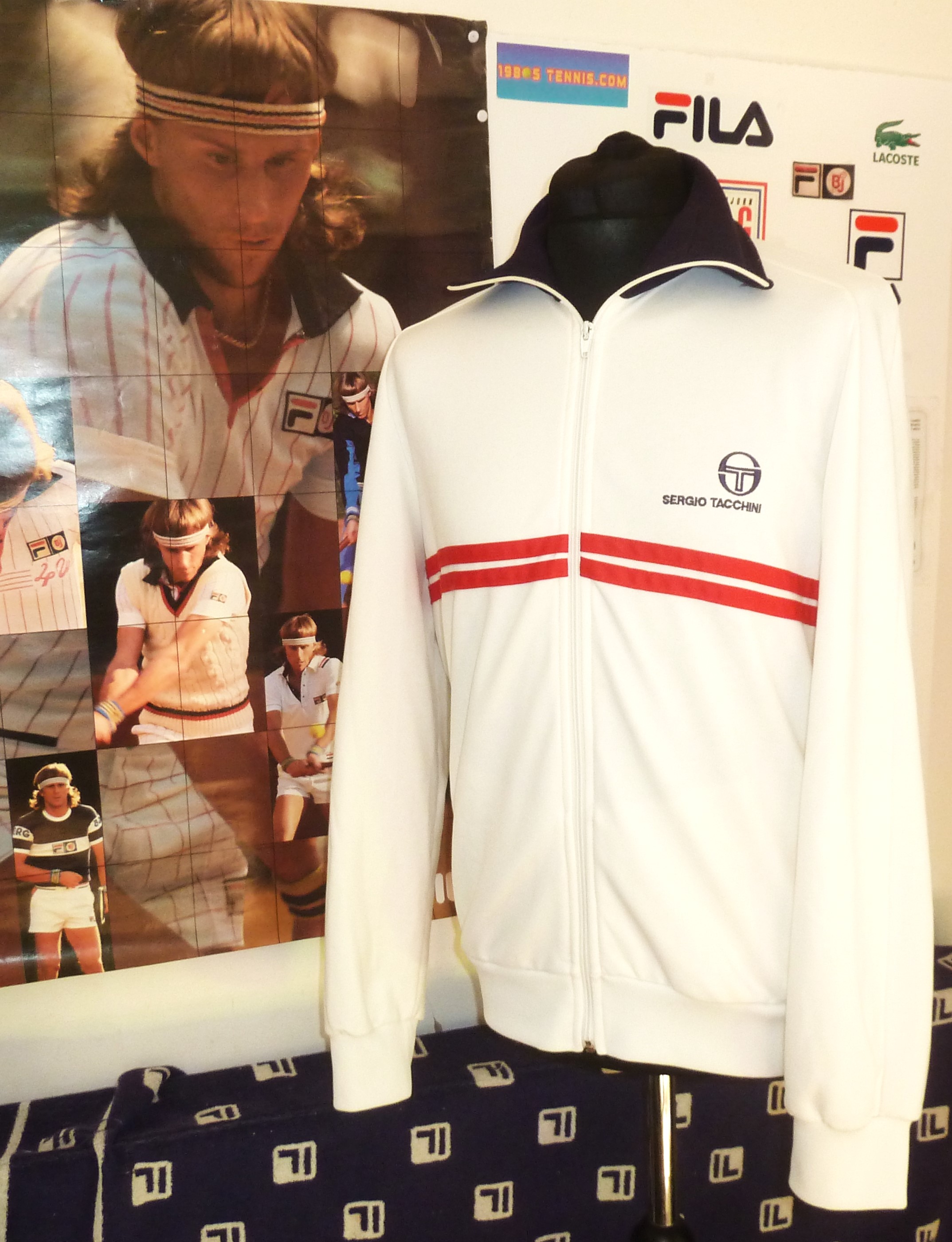 OG 1980s SERGIO TACCHINI WHITE DALLAS TRACKSUIT TOP US44 XL SOLD