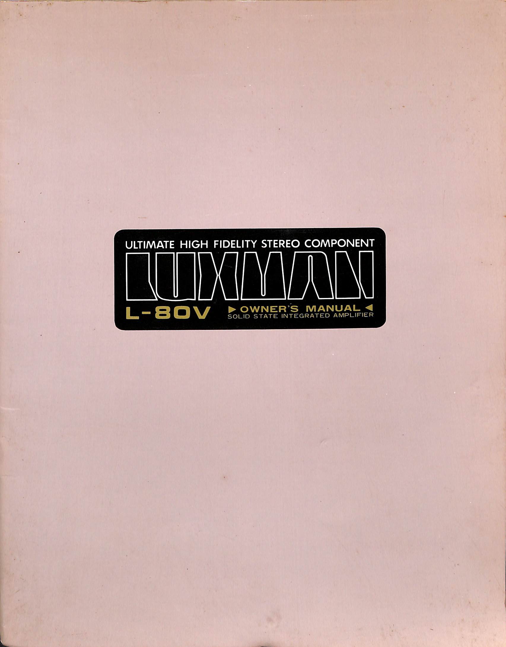 Luxman L-80V の詳細情報 | オーディオデータベース