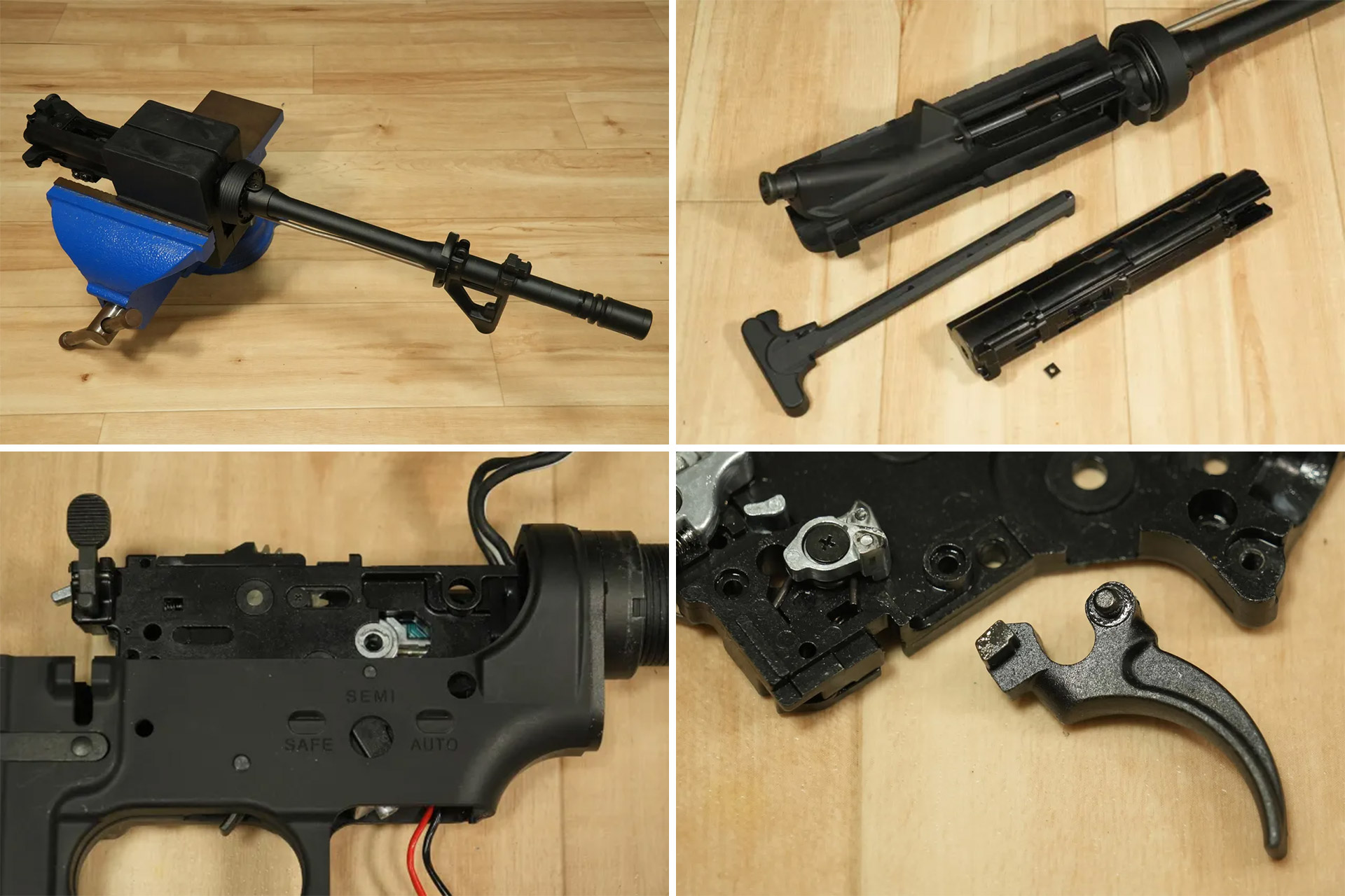 東京マルイ EVOLT(エボルト) M4に社外製外装パーツを組み込む際の分解