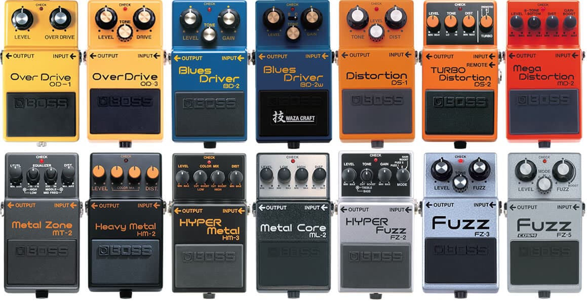BOSSの歪みエフェクターの種類と特徴【エレキギター博士】