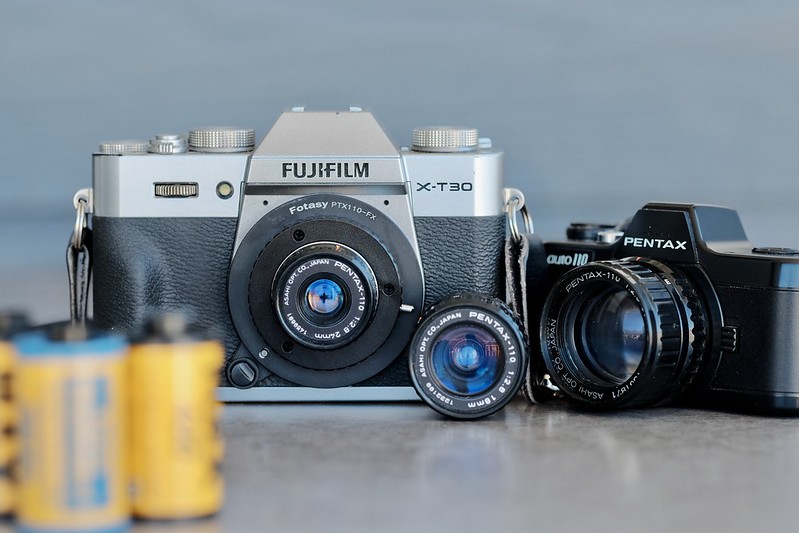 World's Smallest SLR: Pentax Auto 110 + Adapting Tiny Lenses to