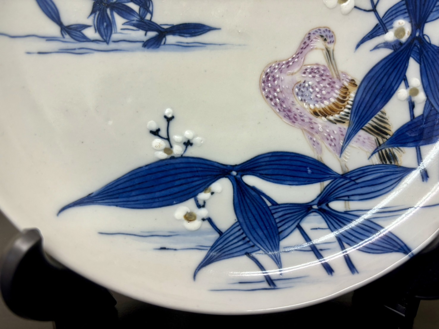 染付沢鳫水鳥文「友玉園」加藤友太郎 - 古美術 美養