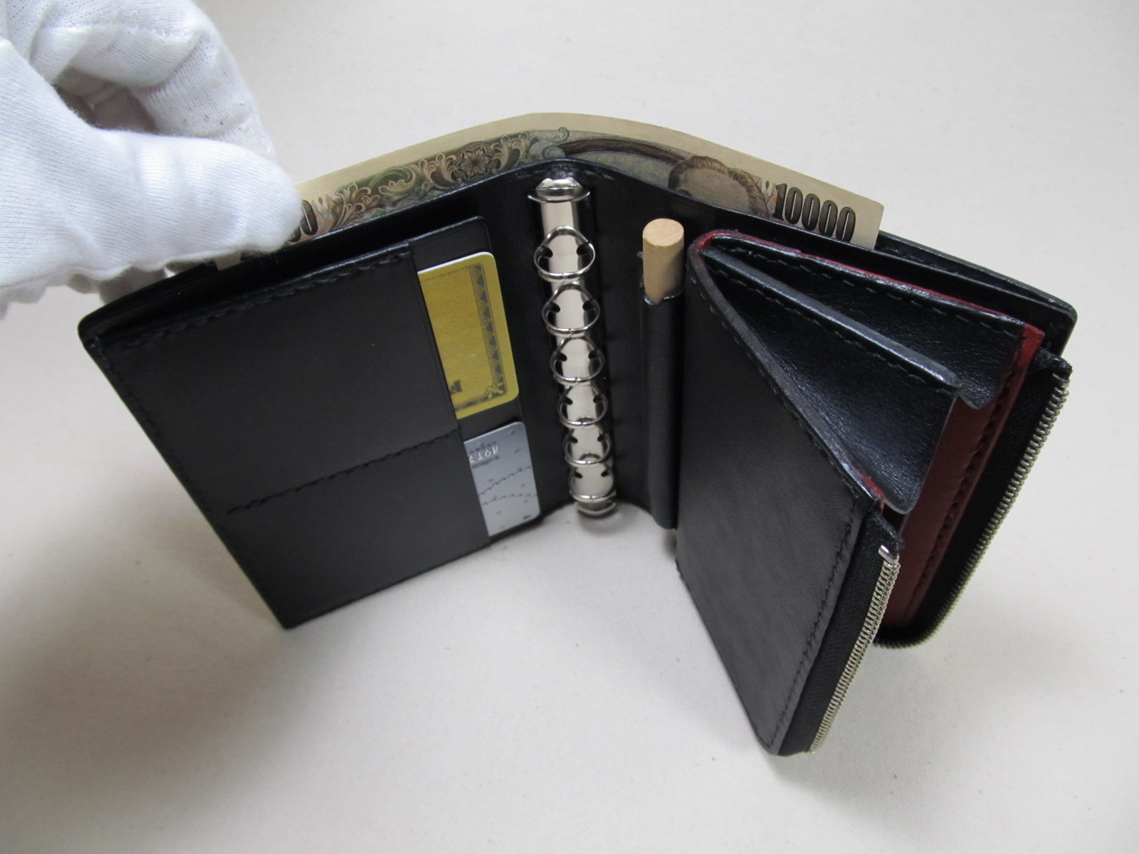 システム手帳ミニ6穴ウォレット200718 | 革工房ノーツオーダーメイド革製品