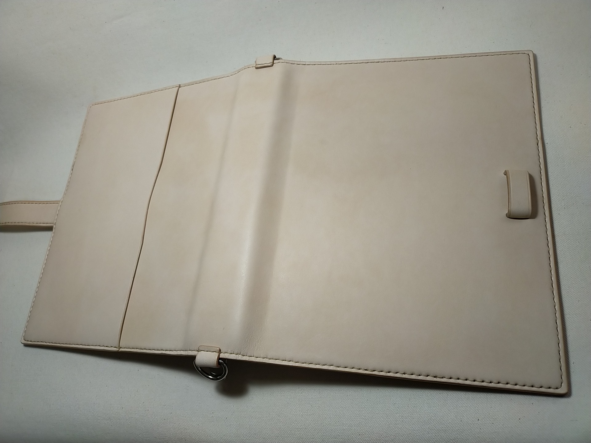 B5ルーズリーフ26穴ヌメ革ナチュラル220714 | 革工房ノーツオーダー