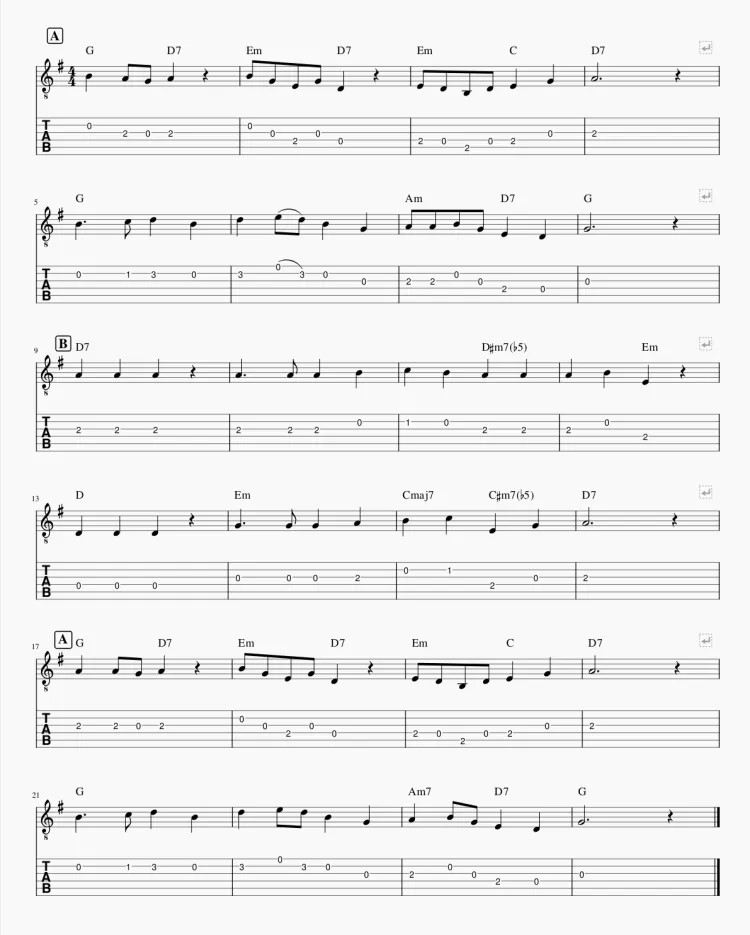 ミューズスコアでソロギターTab譜の作成＿5 音符の向き「ベース音の