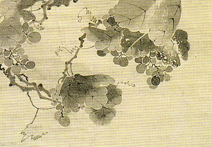 葡萄図 Budo-zu (Grapevines) | 伊藤若冲 Ito Jakuchu