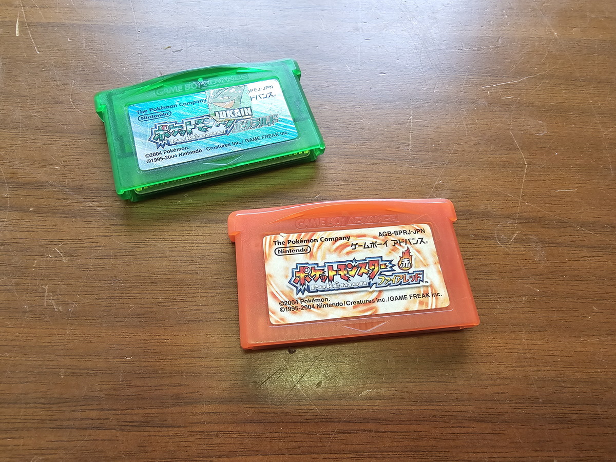 時計機能復活】「ポケモンエメラルド・ポケモンファイアレッド」GBA