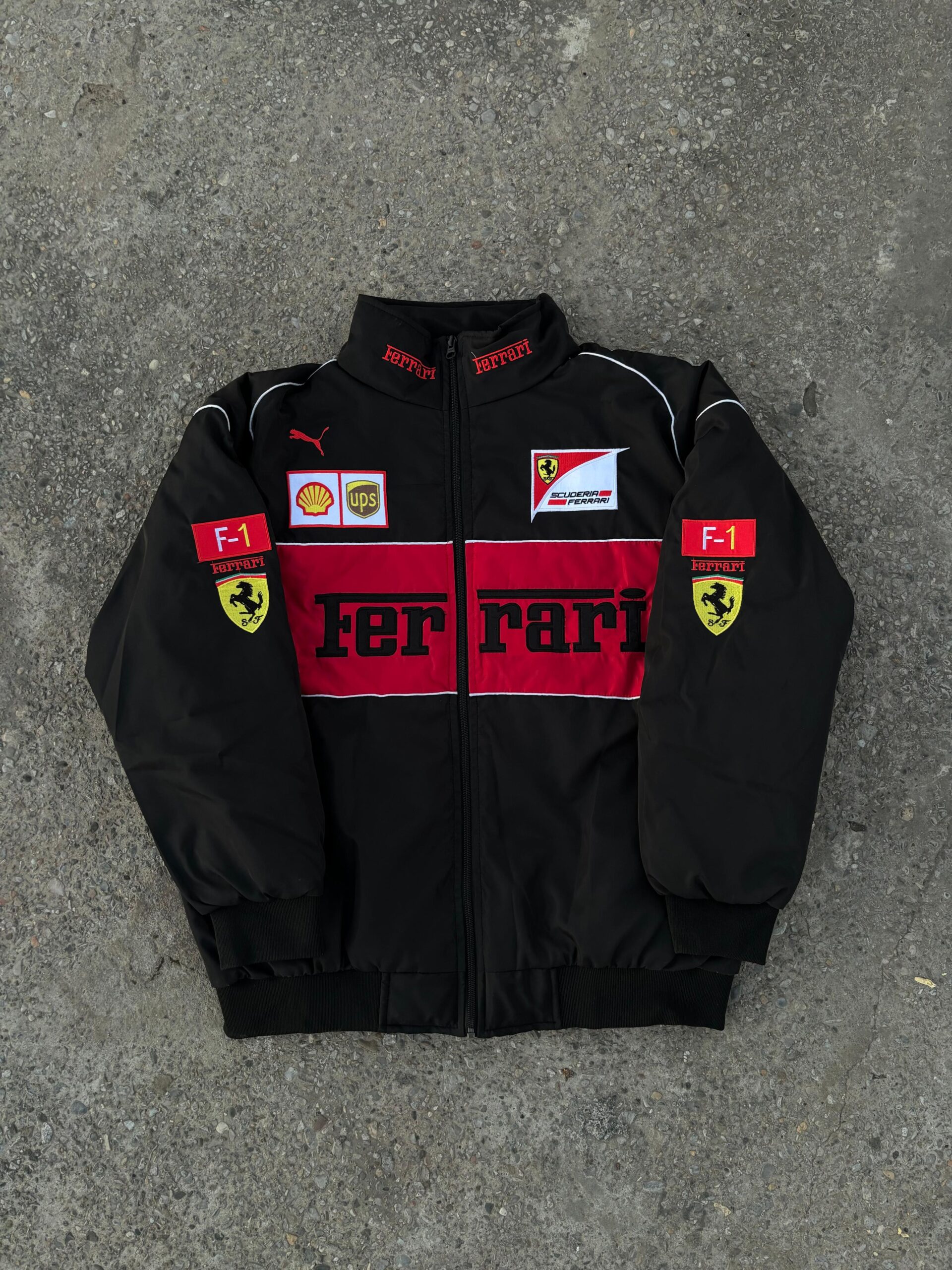 Ferrari F1 Racer Jacket (Black) – theretrowear