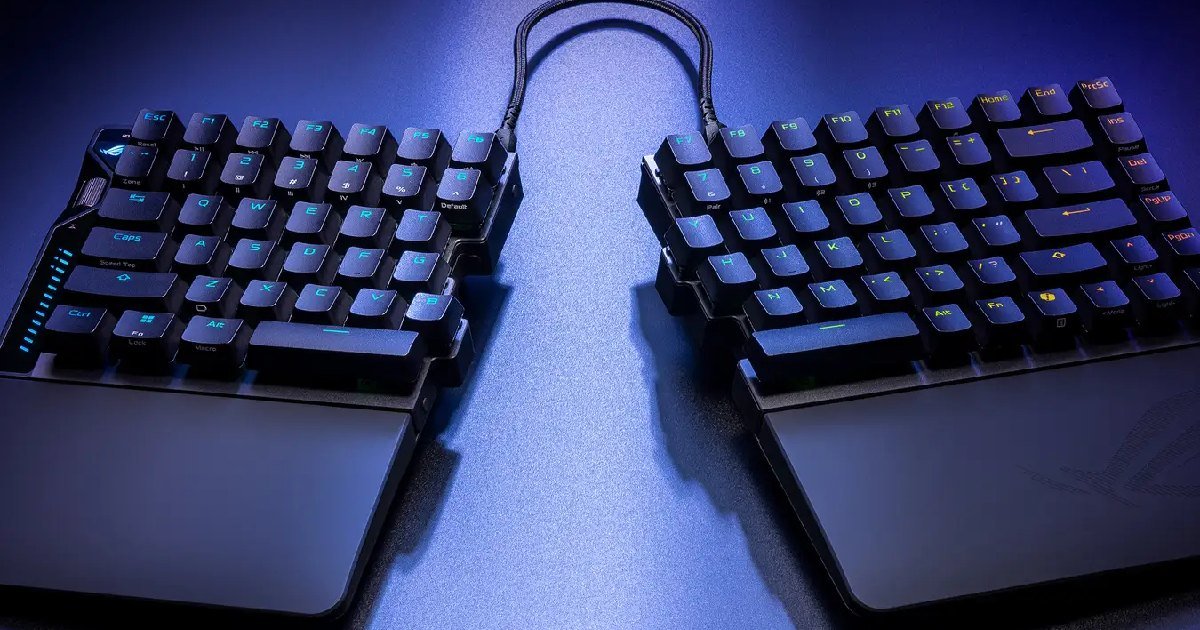 ROGが75%サイズの分割型ゲーミングキーボード「ROG Falcata Gaming