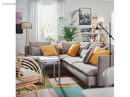 Corner Set / IKEA SÖDERHAMN 4lü Köşe Kanepe Viarp Bej/Kahverengi