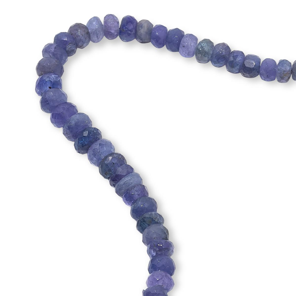 Jay King Sterling Silver Faceted Tanzanite Bead Necklace | HSN