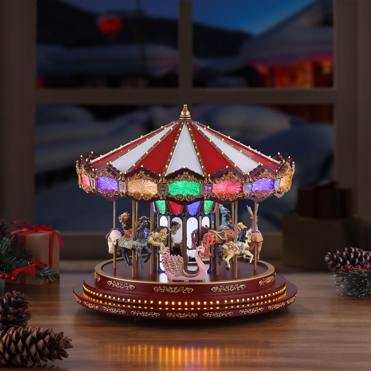 Mr. Christmas Marquee Deluxe Carousel | HSN