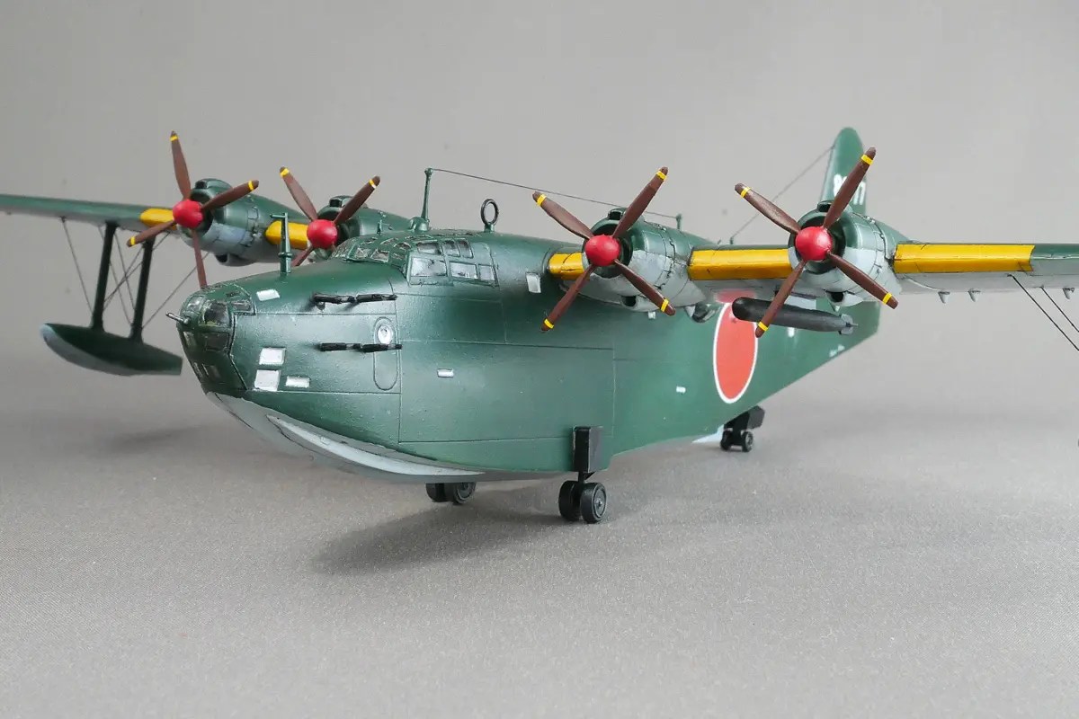 川西 二式大艇12型 大日本帝国海軍 アリイ 1/144 プラモデル製作手順