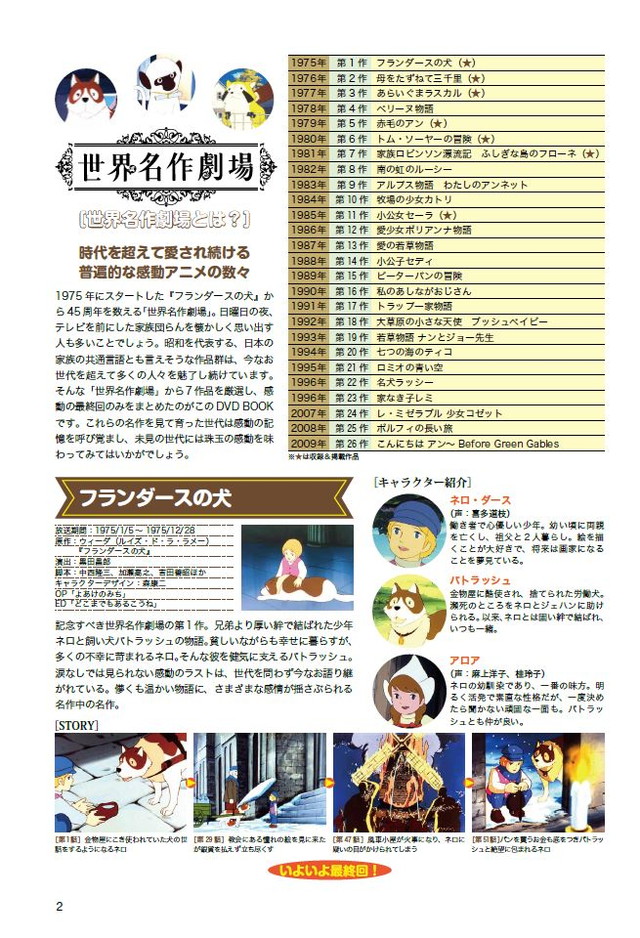 ぴあ、「フランダースの犬」や「母をたずねて三千里」など世界名作劇場