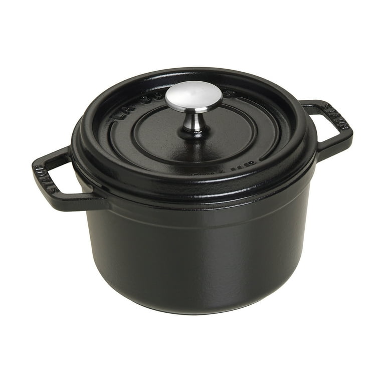 Staub Cast Iron 1.25-qt Round Cocotte - Matte Black - Walmart.com