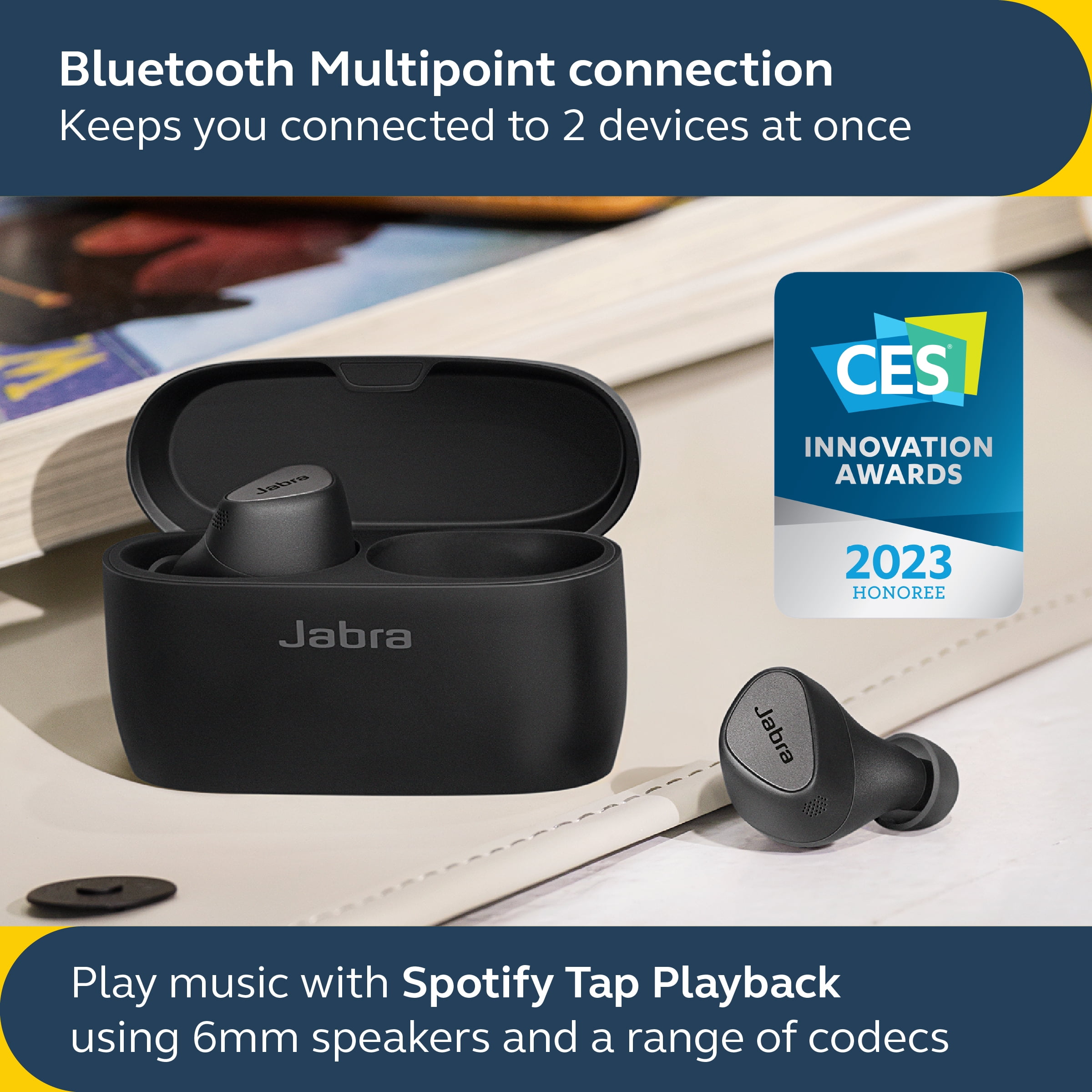 Jabra Elite 5 True Wireless Bluetooth Earbuds, 6-Mic Technology