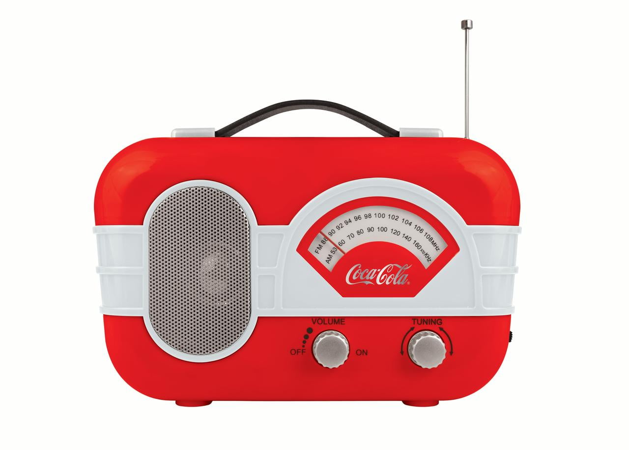 Coca-Cola Retro Desktop Vintage Style AM/FM Battery Operated Radio