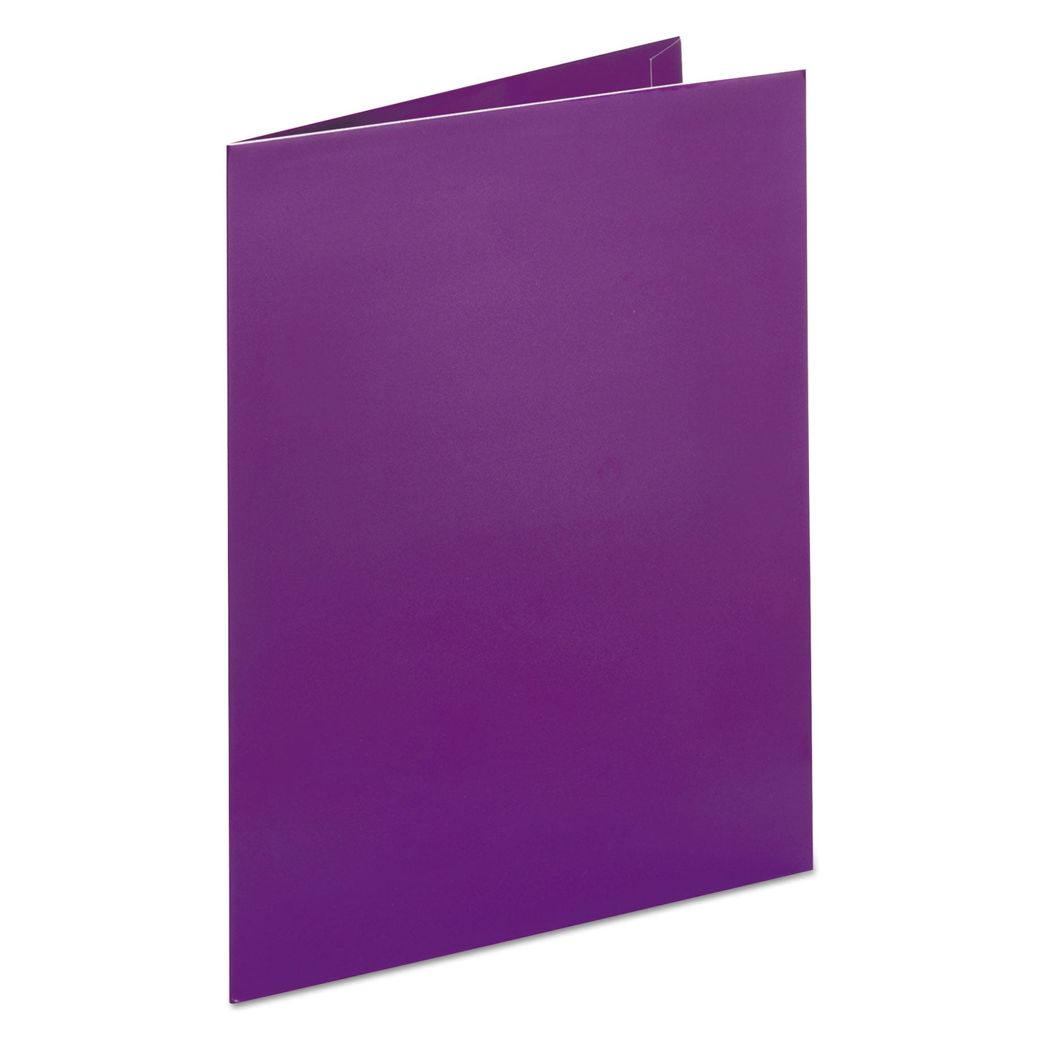 Oxford Metallic Purple Laminated Two-Pocket Folder, 100-Sheet