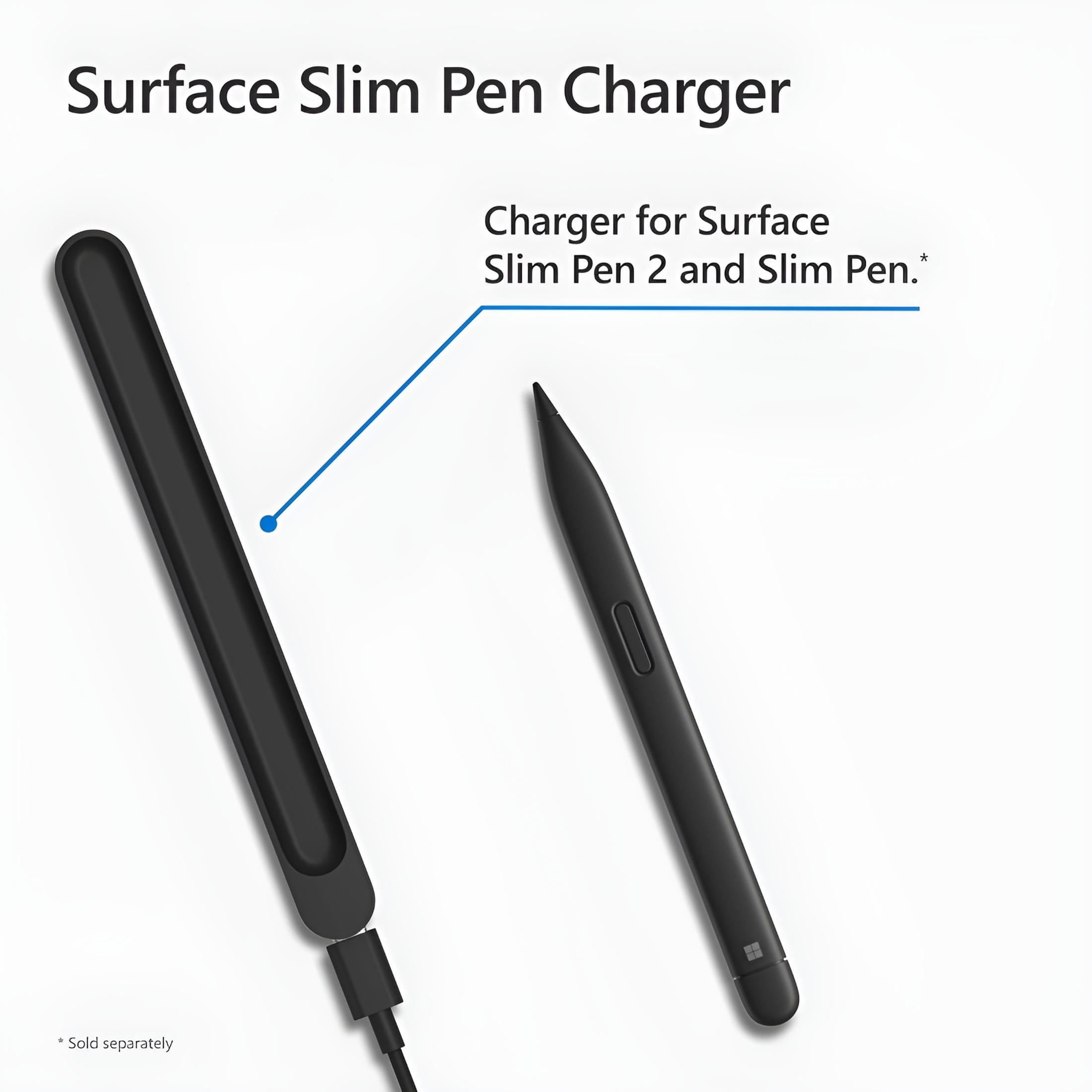Microsoft - Surface Slim Pen 2 and Slim Pen Power Supply Charger