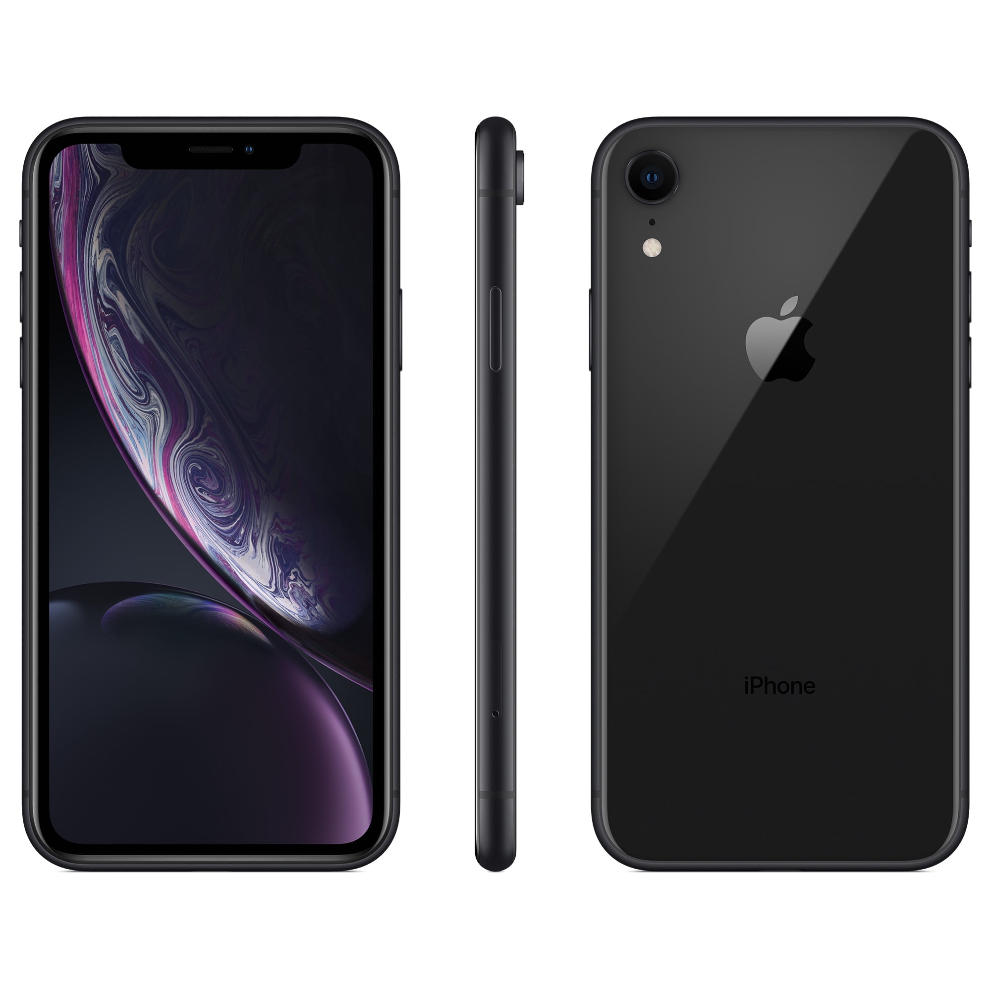 Apple iPhone XR 64GB Black LTE Cellular, Walmart Family Mobile